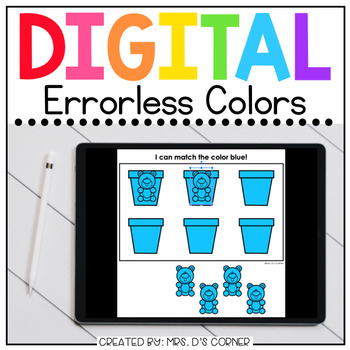 Preview of Colors Digital Errorless Learning Activity | Distance Learning