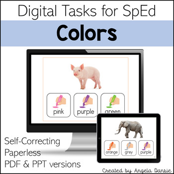 Preview of Colors | Digital Task for Special Education  FREE