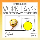 Colors Errorless Work Tasks for Secondary Students