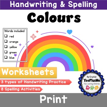 Preview of Colors  - Handwriting Practice and Spelling Activities