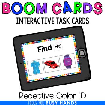 Preview of Colors Identification Digital Interactive Task Cards (Boom! Deck)