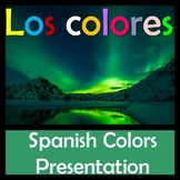 Preview of Colors Vocabulary Power Point in Spanish - Los colores - Google Slides