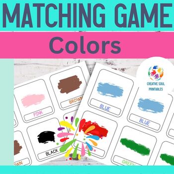 Colors Matching Game, Memory Game by Creative Soul Printables | TPT