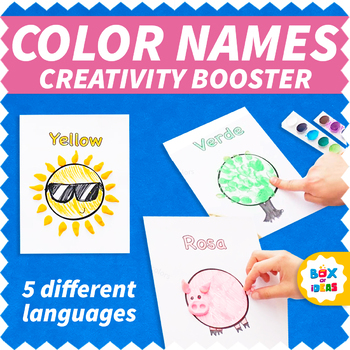 Preview of Colors Names Outlined Printable Pages for Creativity Game