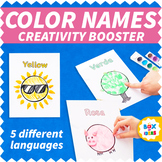 Colors Names Outlined Printable Pages for Creativity Game