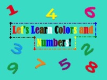 Preview of Colors & Numbers Smart Board Activities and Centers