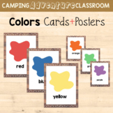 Colors Posters & Card  {Camping Adventure Forest Classroom Decor}