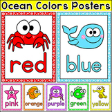 Ocean Theme Colors Posters - Editable Under the Sea Classr