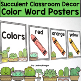 Colors Posters - Succulent Classroom Decor