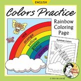 Colors Practice Rainbow Coloring Page - English Color Worksheet