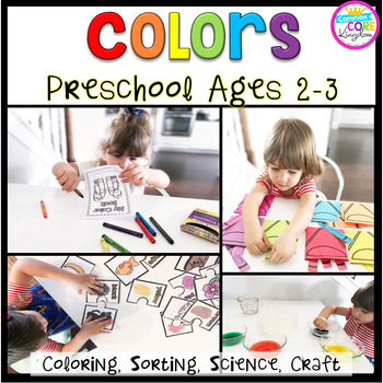 Preview of Colors: Preschool Toddler Unit, Activities, Printables (2-3 years old)