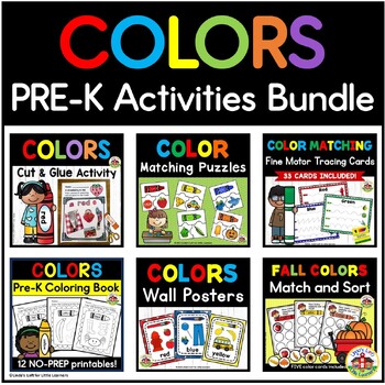 Preview of Color Recognition Preschool Activity Bundle