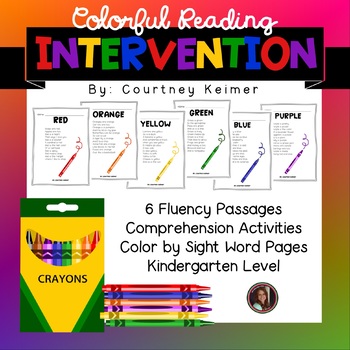 Preview of Colors Reading Intervention Fluency, Comprehension, & Sight Words {Kindergarten}