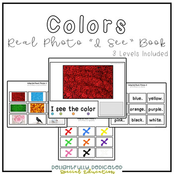Preview of Colors Real Photo "I See" Adapted Book for Special Education