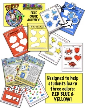 Preview of Colors: Red, Yellow, Blue! A FREE Fun Match Color Activity From Don D'Amore TPT!