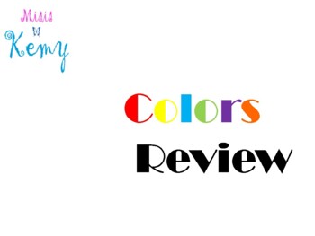 Preview of Colors Review Worksheet (Spanish/English Edition)