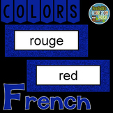 French Color Words Pocket Chart Cards and Worksheets Franç