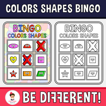 Preview of Colors Shapes Bingo