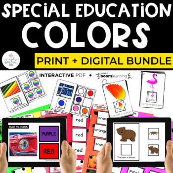 Preview of Colors Special Education Bundle (7 Colors Resources)