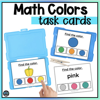 Preview of Math Learning Identifying Colors Task Cards for Special Education