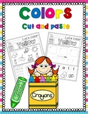 Learning Colors- Trace, build, color, cut and paste