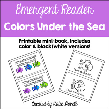 Preview of Colors Under the Sea - Emergent Reader