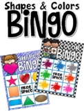 Colors and 2D Shapes Bingo