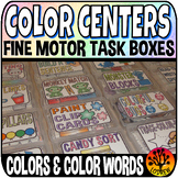 Colors and Color Words Fine Motor Task Boxes 4 x 6 Recordi