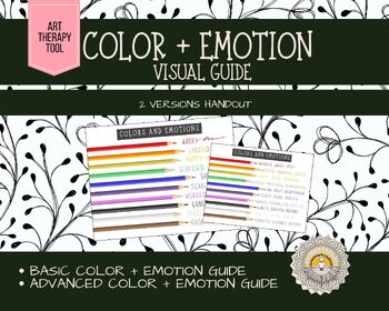 Preview of Colors and Emotions | 2 design handouts | Art Therapy, SEL, Mindfulness