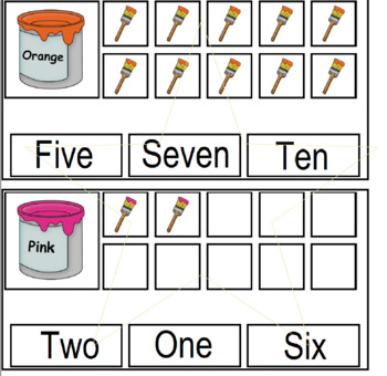 Preview of Colors and Number Words Count