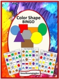 Shapes and Color BINGO Games Special Education Math Listening Activities