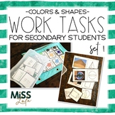 Colors and Shapes Independent Work Tasks for Secondary Students