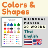 Colors and Shapes Thai English vocabulary