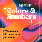 Colors and numbers vocabulary practice learning activity