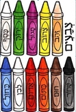 Hebrew Colors Crayons Poster