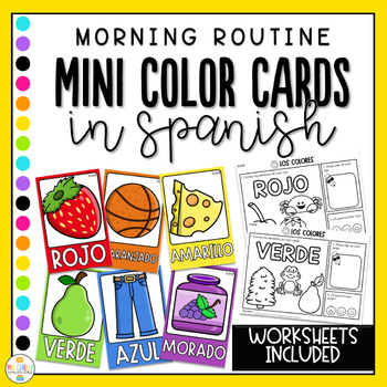 Colors in Spanish Los Colores : Worksheets and mini posters | TPT