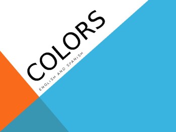 Preview of Colors in Spanish and English with Pictures PowerPoint