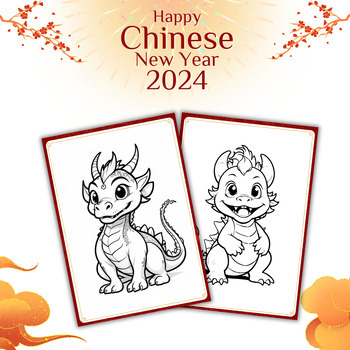 Preview of Colors of Celebration: Chinese New Year - Dragon Coloring Book