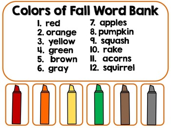 Stickers | Colors of Fall Word