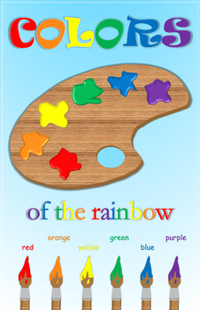 Preview of Colors of the Rainbow Blue Poster