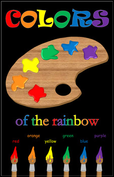 Preview of Colors of the Rainbow Black Poster