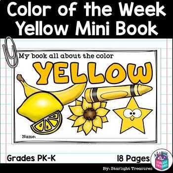 Preview of Colors of the Week: Yellow Mini Book for Early Readers