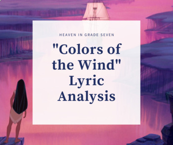 Preview of Colors of the Wind - Song Lyric Analysis