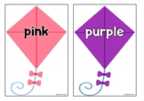 Colors on Kites (Labeled) Picture Set/Flash Cards