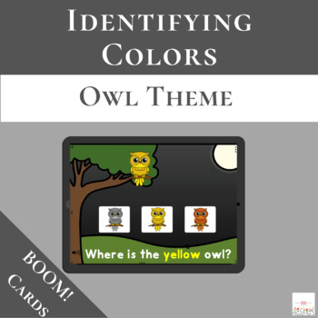 Preview of Colors with Owls Using Boom Cards™ | Matching | Digital
