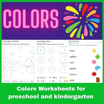 Preview of Colors worksheets for preschool and kindergarten/Learn the colors