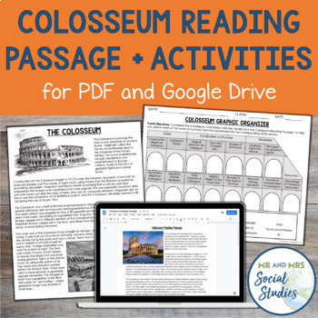 Preview of Colosseum Activities and Reading Passage | Ancient Rome Activity