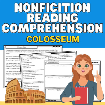 Preview of Colosseum Nonfiction Reading Comprehension Passage & Worksheets