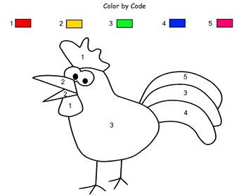 Colour By Code Freebie. by Autism Exercise Activities-YodaPenguin