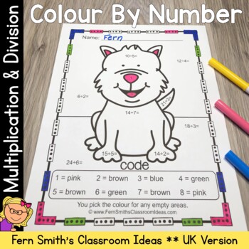 Preview of Colour By Number Multiplication and Division Bundle